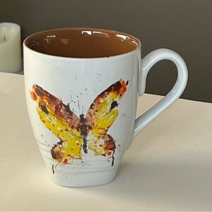 Dean Crouser water color butterfly coffee cup/mug for Demdaco, one 16 oz mug